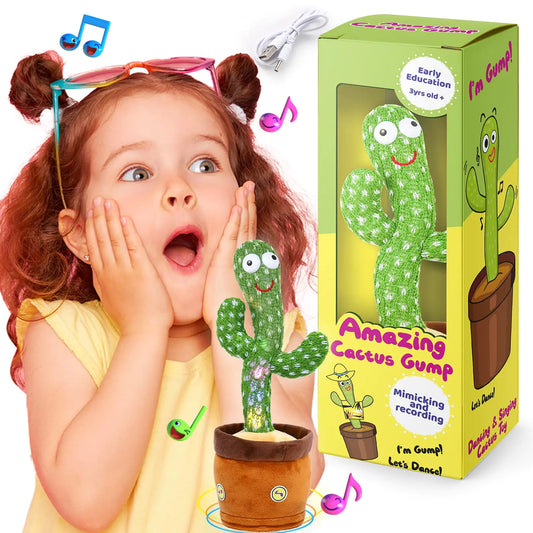 Mimoji Dancing Cactus Talking Cactus Toy for Baby Cactus Toy Mimic with 60 Popular Songs (Rechargeable)