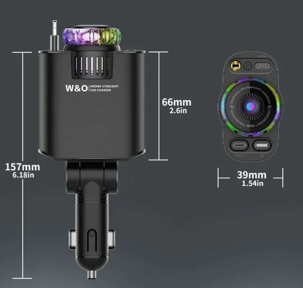 Purple Star Light Aromatherapy Car Phone Charger