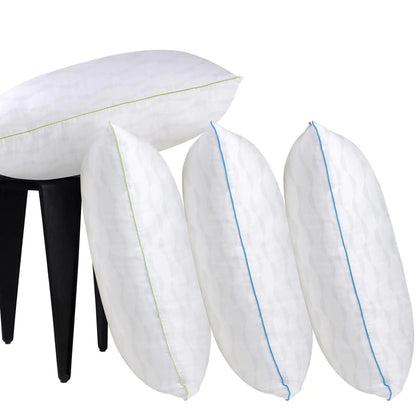 HKYLRAN Pillows King Size Set of 4 Bed Pillows for Sleeping Adjustable King Pillows 4 Pack with Zipper Cooling Hotel Quality with Premium Soft Down Alternative Fill