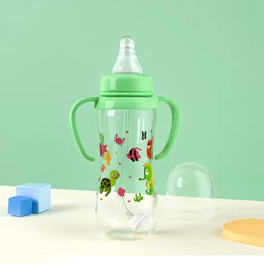 Baby Feeding Bottle with 2 Handles and Gravity Ball