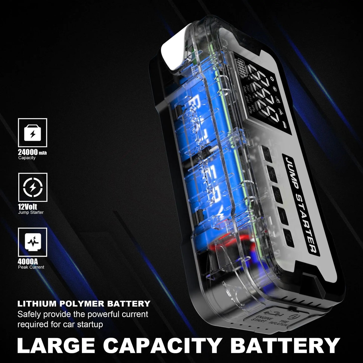 Car Jump Starter & Air Pump 240000mAh