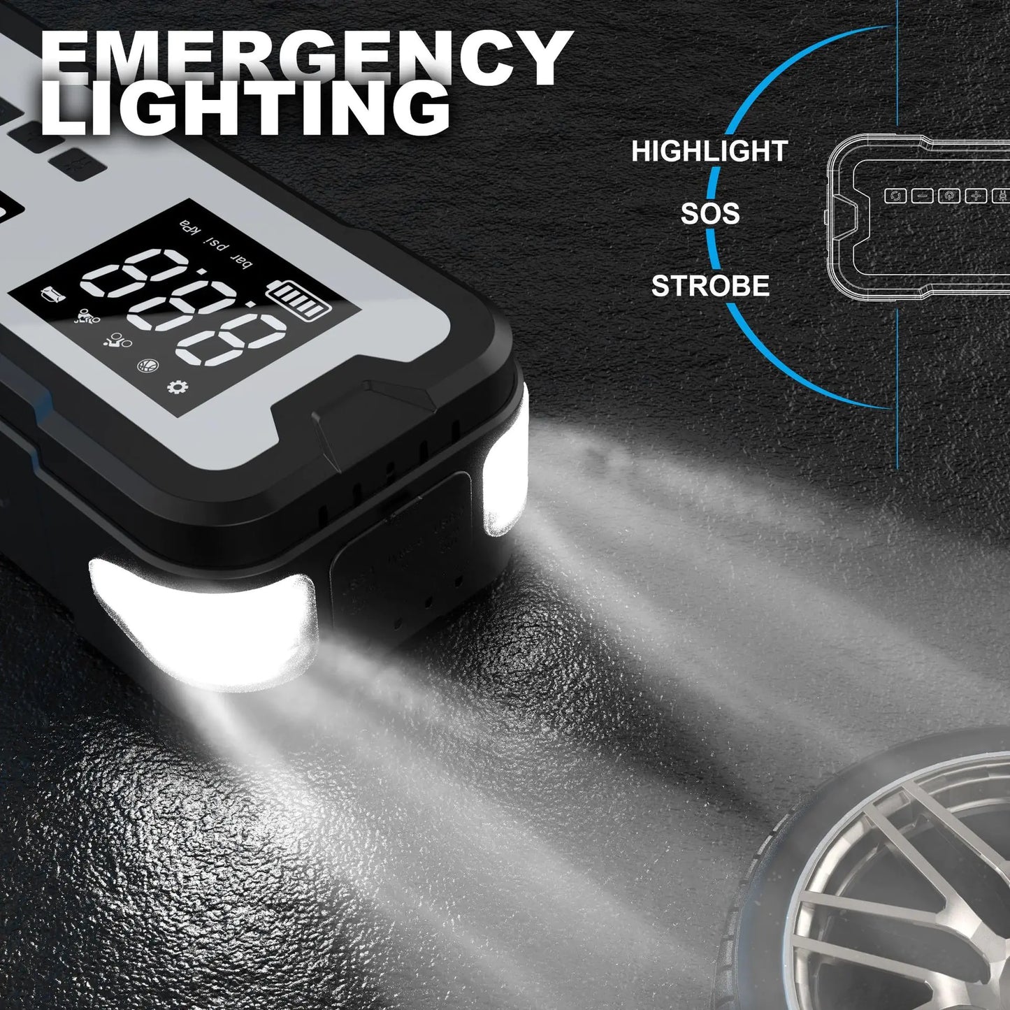 Car Jump Starter & Air Pump 240000mAh