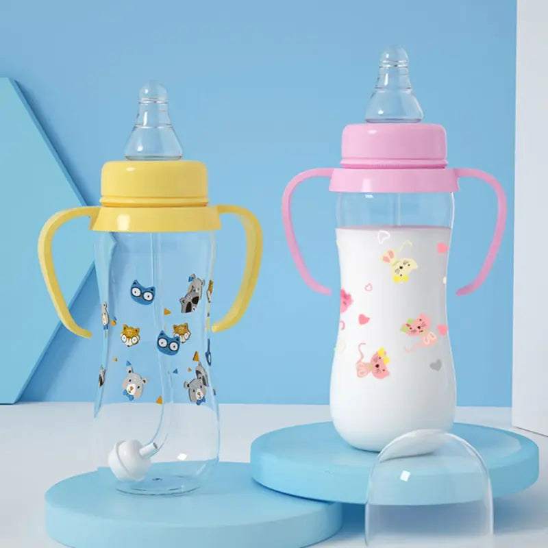 Baby Feeding Bottle with 2 Handles and Gravity Ball